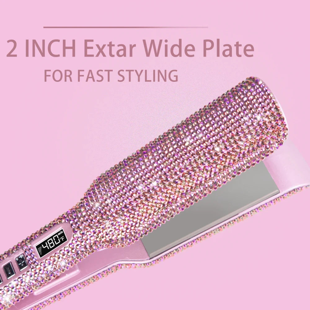 Rhinestone Titanium Hair Straightener