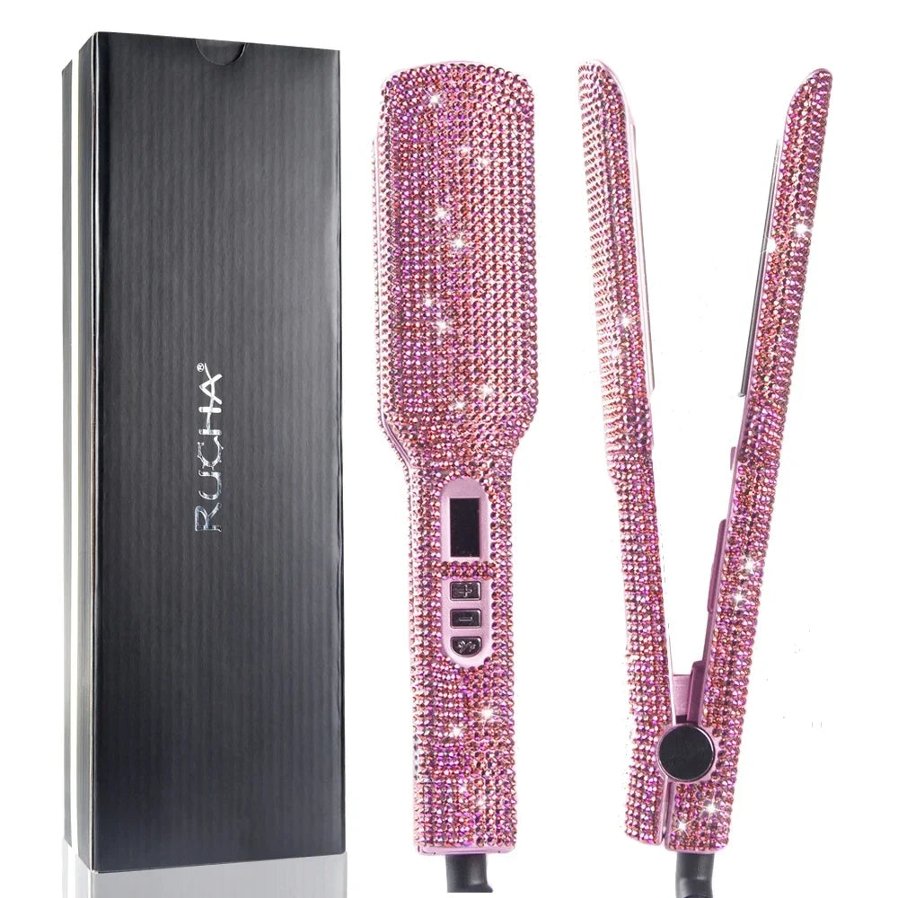 Rhinestone Titanium Hair Straightener