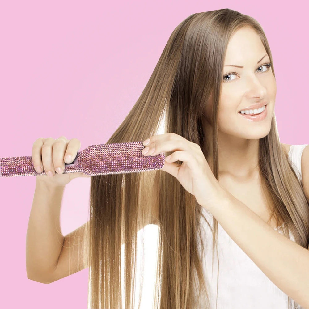 Rhinestone Titanium Hair Straightener