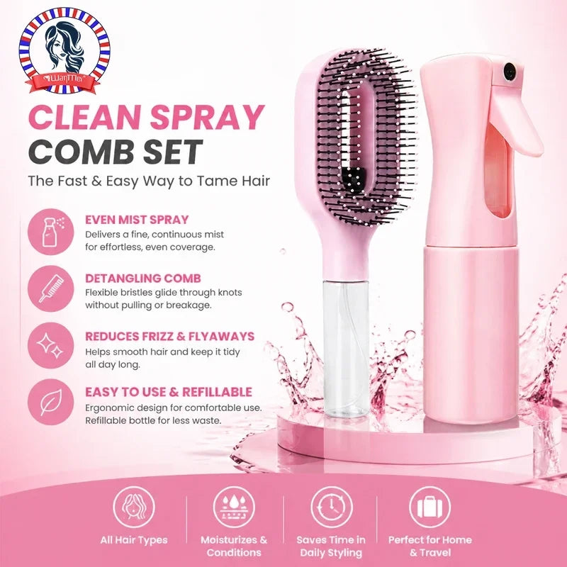 Detangling Mist Hair Brush Set